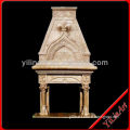 Artificial Hand Carved Marble Fireplace Mantels YL-B106
